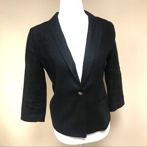 👠Gibson black linen blazer.  Size S/P